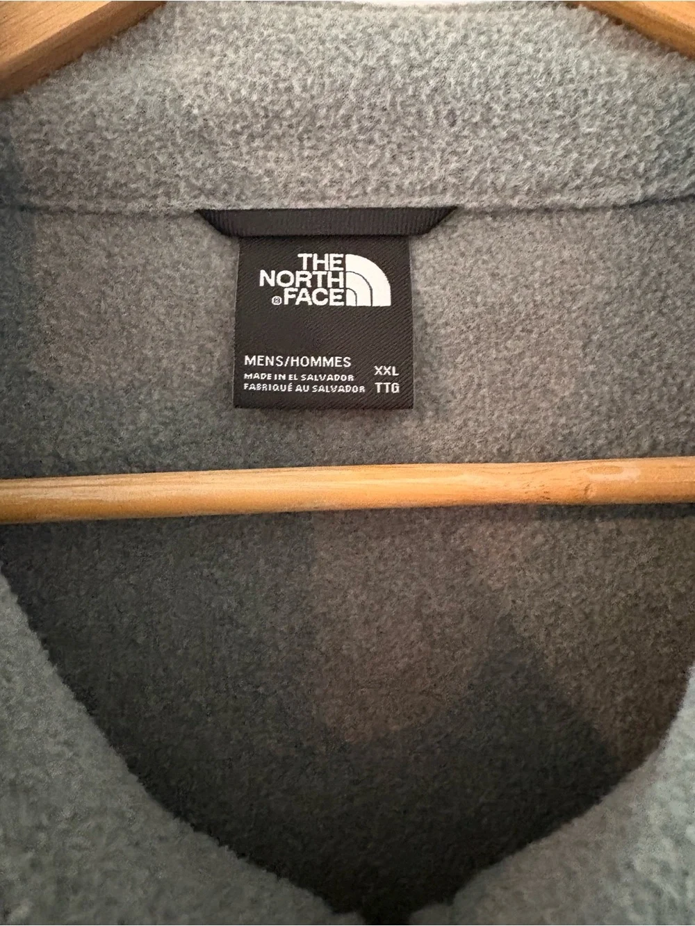 The North Face Men’s Anchor Gray Full-Zip Fleece Jacket with Black Zip XXL